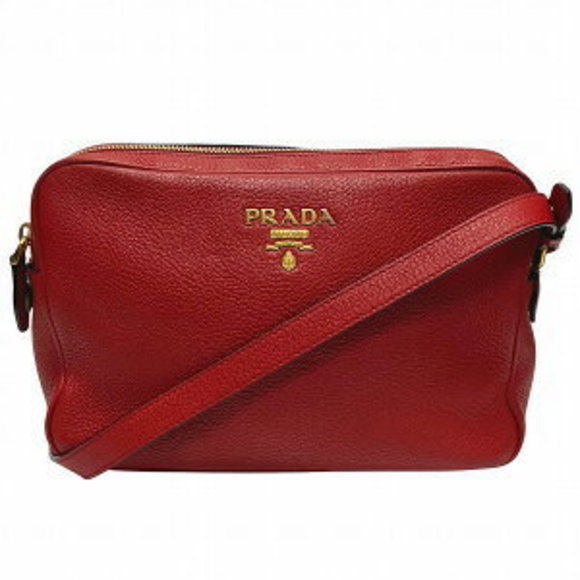Prada Red Leather Shoulder Bag - Picture 1 of 8